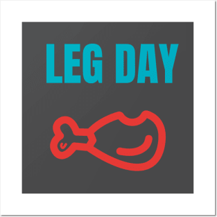 shirt leg day turkey Posters and Art